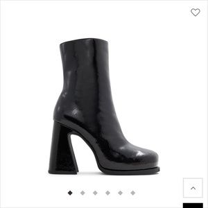 Platform block heel boots